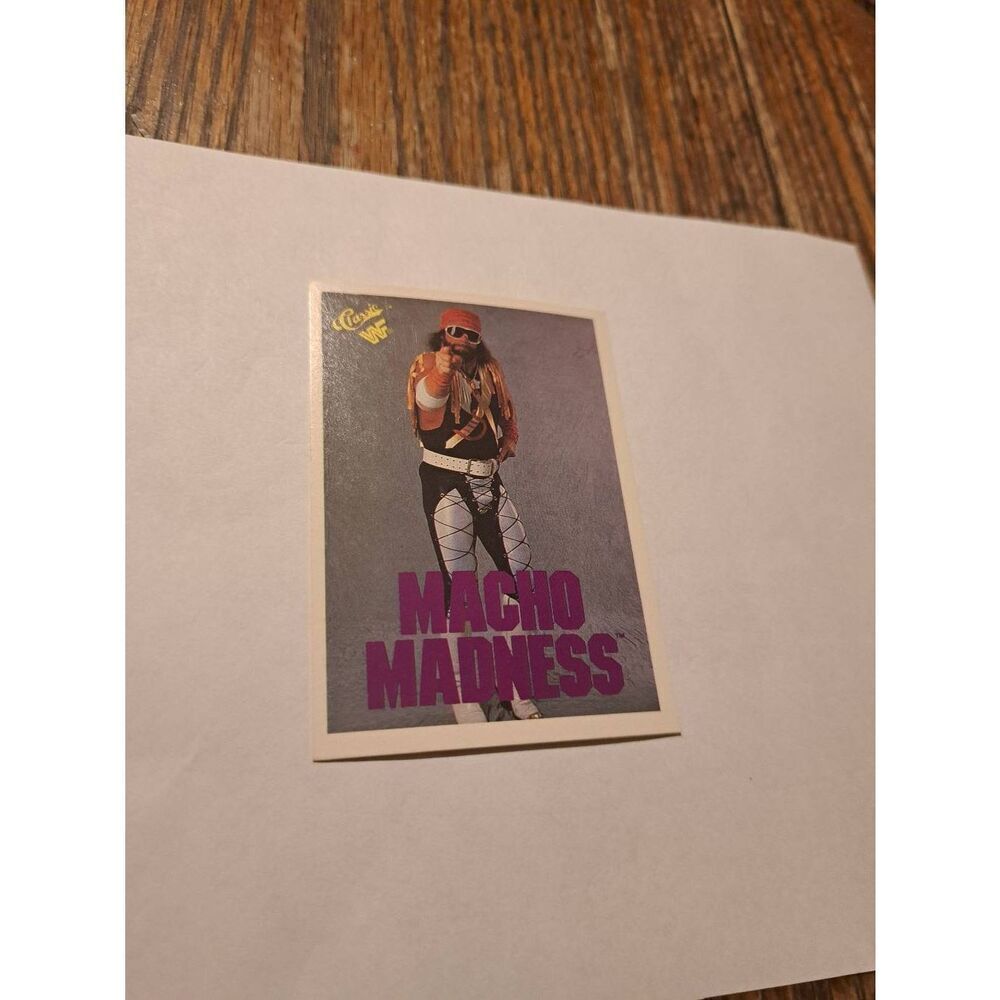 Vintage 1989 WWF Trading Card 105 Macho King Randy Savage Game Time Titan Sports